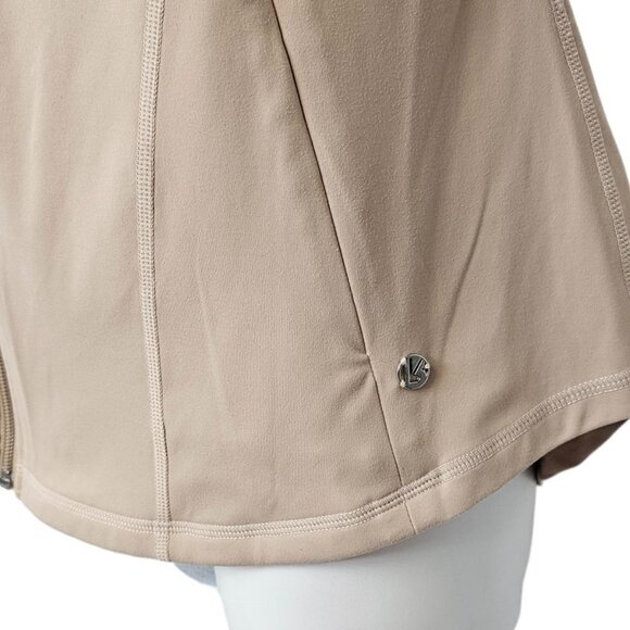 Buff Bunny Women's Cross Open Back Zip Up Jacket Sweater  Size XXXL Tan - Picture 5 of 9